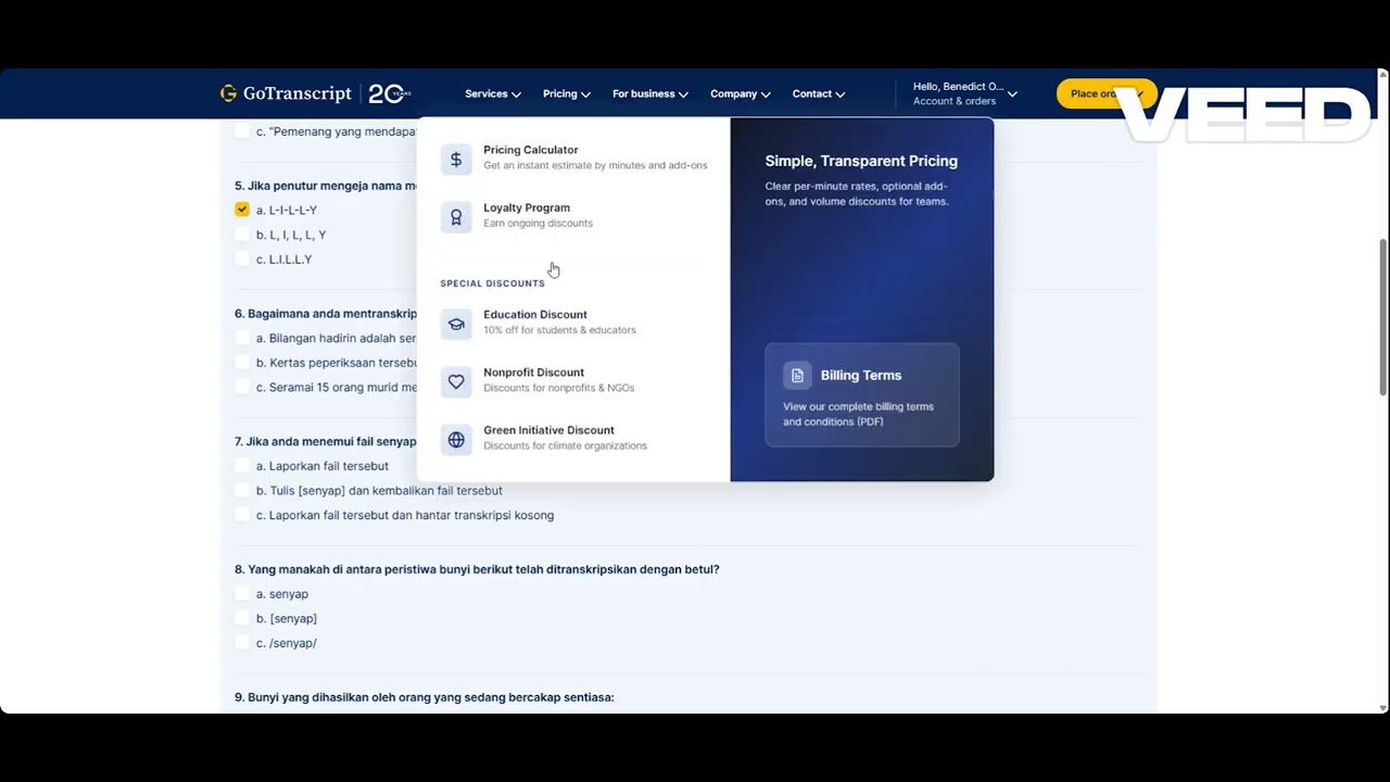 Online jobs Go Transcript test answers malay today - YouTube