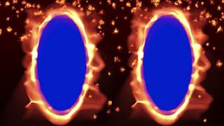 Wedding Fire Frame Blue Screen | New Design Background Effect