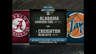03/16/2012: Creighton Bluejays vs Alabama Crimson Tide