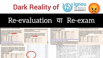 😮 IGNOU Dark Reality, IGNOU December 2022 Re-evaluation or Re-exam ? which is better for you