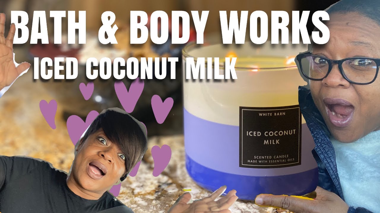 Bath & Body Works SPRING 2021 Iced Coconut Milk 3 Wick Candle