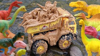 မြစ်အတွင်း ရွှံ့ဒိုင်နိုဆော ကစားစရာ အမြောက်အမြားကို သန့်ရှင်းရေးလုပ်ခြင်း။ ကလေးများအတွက်ဒိုင်နိုဆော screenshot 3