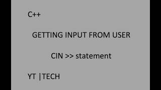 Getting input in c++