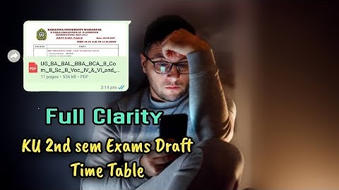 KU degree 2nd sem  Exams update  || 2nd sem Exams  draft Time Table  Update || Reg & supply