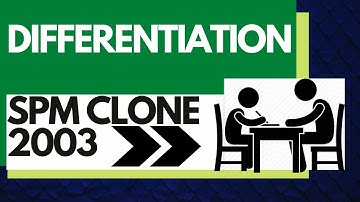 Add Maths Short Question - SPM Clone 2003 | Differentiation