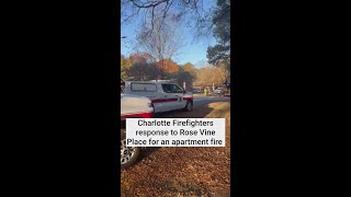 Charlotte Fire responds to blaze on Rose Vine Place
