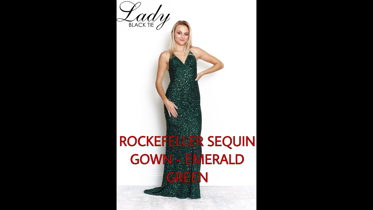 Lady Black Tie ROCKEFELLER SEQUIN GOWN EMERALD GREEN YouTube