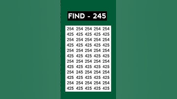 ASMR Find the Number Challenge 🔍 | Can You Spot 245 Fast? | Satisfying Focus Test