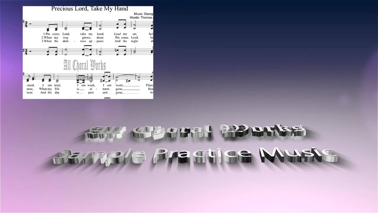 precious lord take my hand sheet music satb mixed choir youtube precious lord take my hand sheet music