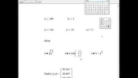 Mathcad Systems of Equations wrt Force Analysis I