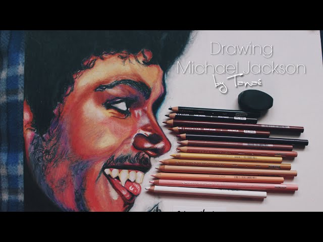 Michael Jackson // Thriller // Realistic Prismacolor Color Pencil Portrait