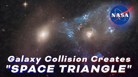 Galaxy Collision Creates “Space Triangle” in New Hubble Image