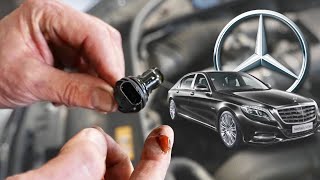 Mercedes S Class with oil in wiring harness what is the cause and correction?