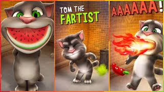 Fight With My Talking Tom Cat| Talking Ginger Cat #angry😡🤬 🍐🍒🍕🍉🍊🥞🍑 #talkingtom #gameplay