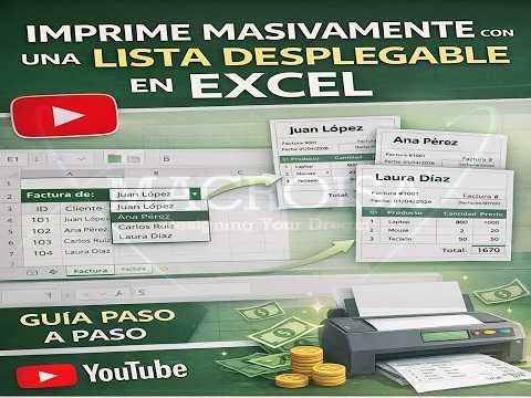 Como imprimir masivamente en Excel con una lista desplegable