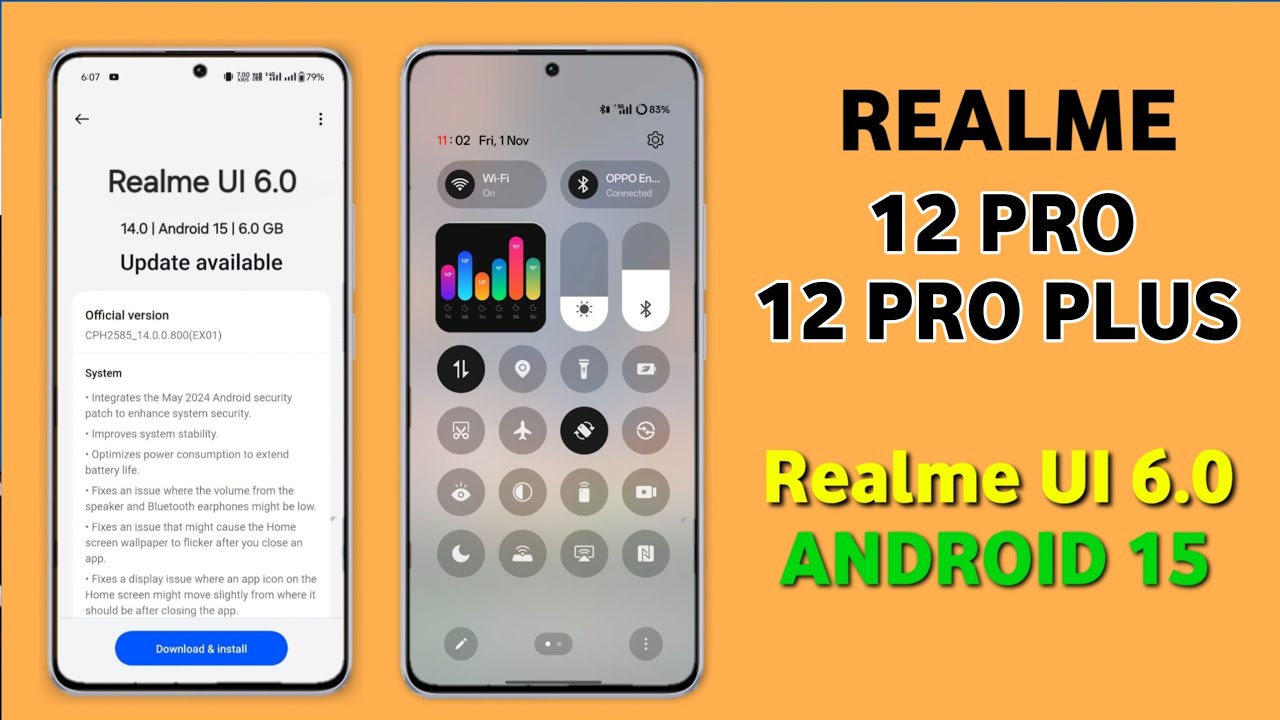 Realme 12 Pro/12 Pro Plus Realme Ui 6.0 Android 15 Update | New ...