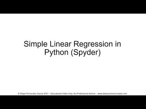 Simple Linear Regression in Python (Spyder)