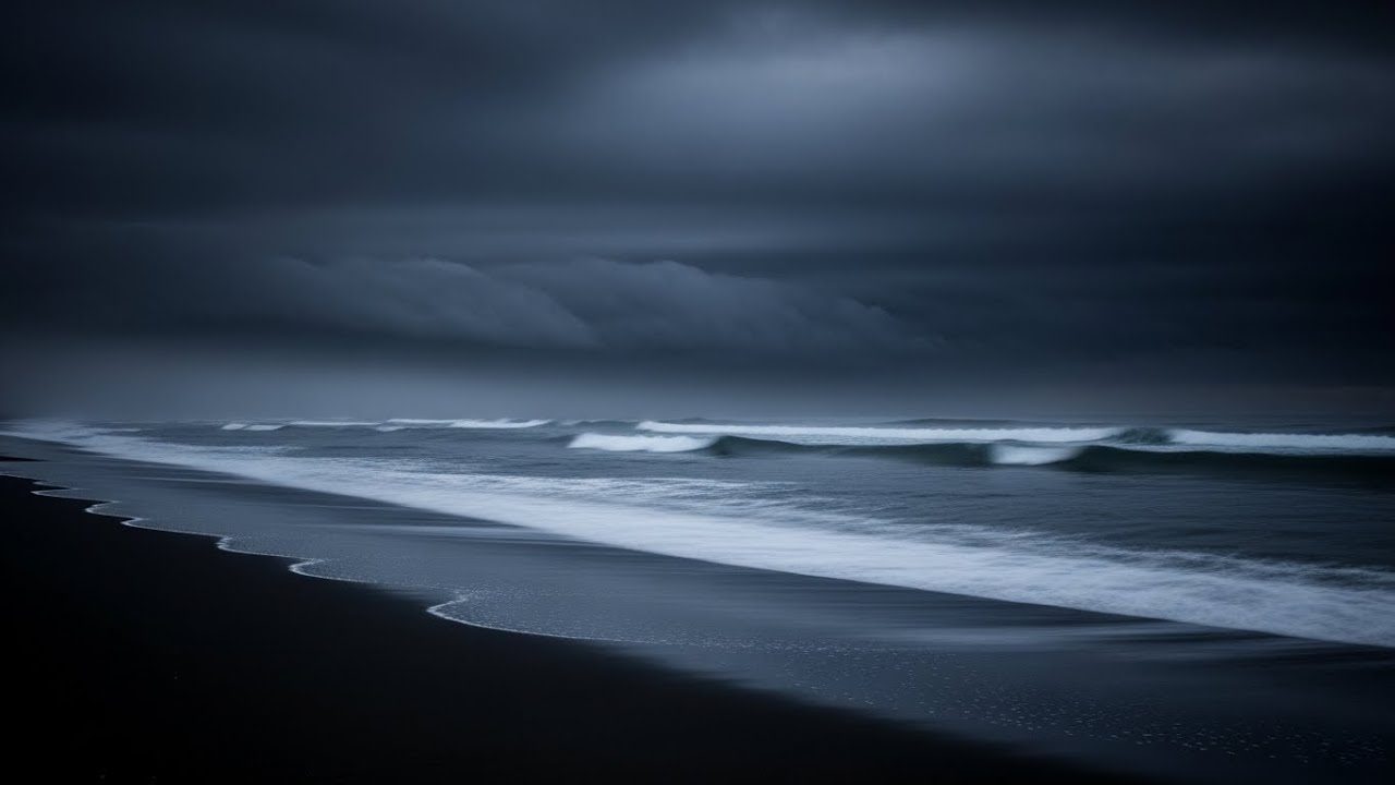 Gentle Sea Waves at Night | No Ads to Beat Insomnia and Sleep Better with Rolling Waves