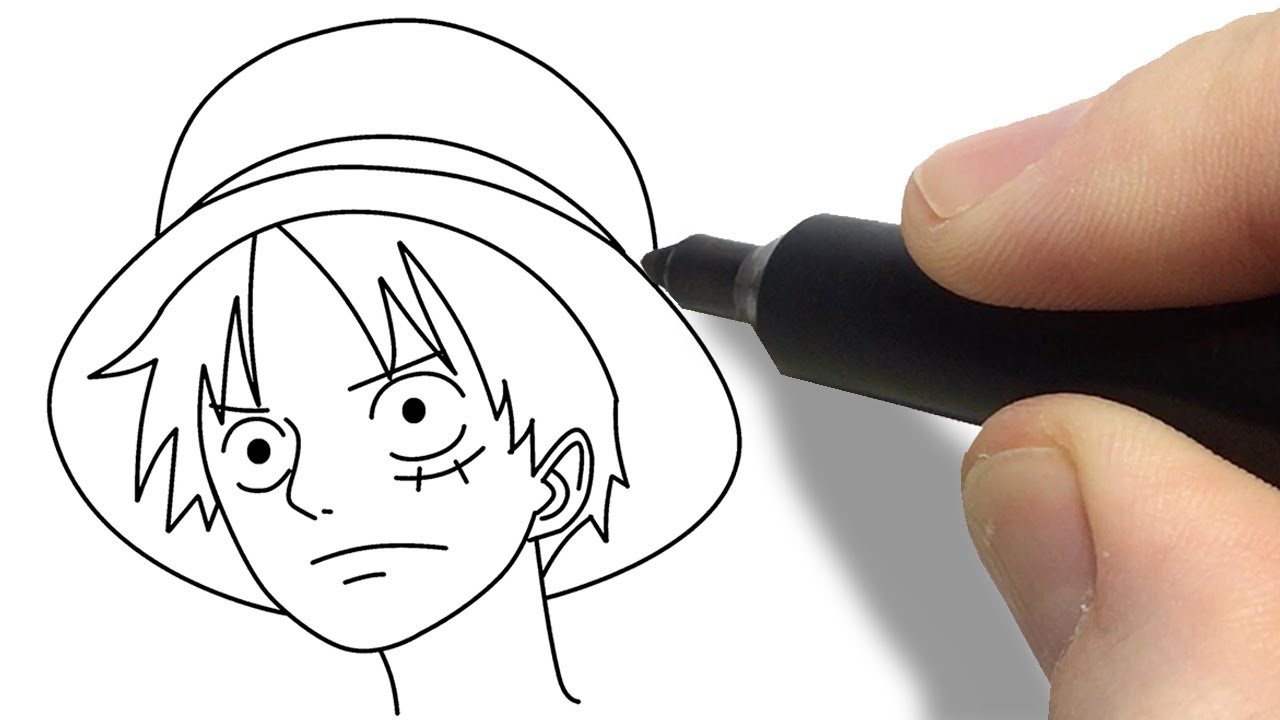 Como desenhar o LUFFY (One Piece) passo a passo, fácil e rápido 