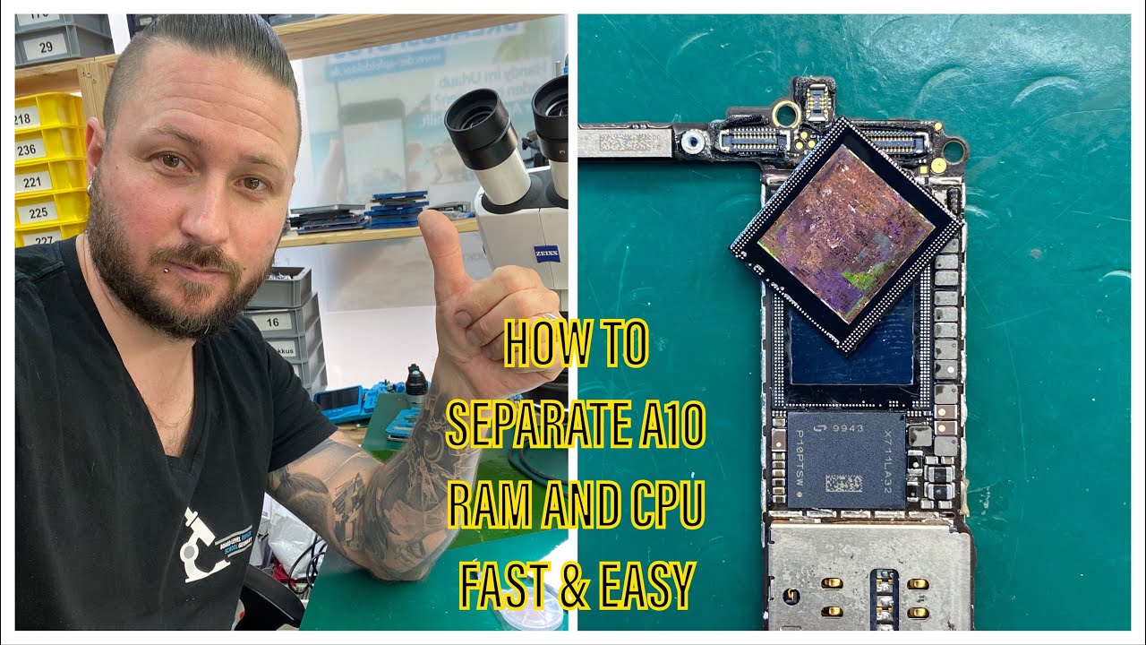 MASTERWORK - HOW TO SEPARATE iPHONE 7 A10 RAM AND CPU FAST AND EASY - RAM  REPLACE - RAM REBALL - YouTube