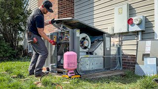 Typical HVAC unit LEAKING refrigerant & How I Fixed it.