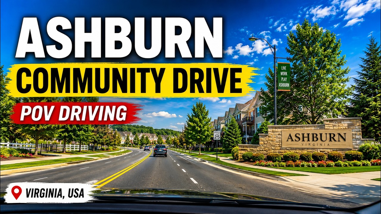 Ashburn Community Drive | Virginia Street Driving POV | USA Driving ...