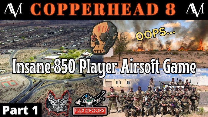 850 Player Airsoft Desert Gameplay on a Burning Field