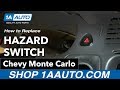 How to Replace Hazard Switch 2000-05 Chevy Monte Carlo