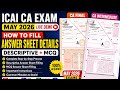 CA Intermediate &amp; Final May 2026: Answer Sheet Filling Guide (Step-by-Step LIVE)