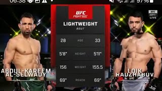 Лоик Раджабов vs. Абдул Карим Аль СельвадиПОЛНЫй БОЙ UFC.  вотета Нокаут  2024 БОЙ