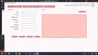 Create  employee management system using Visual Programming and MySQL
