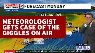 Giggles gone global as WABI meteorologist has viral on-air moment