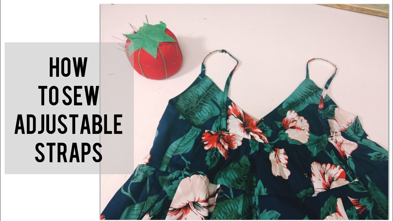 Clothing hacks How to sew adjustable straps YouTube