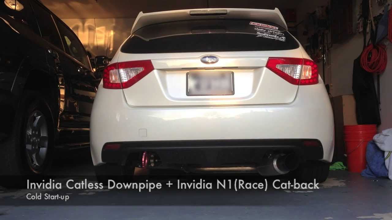 Invidia N1 Catless Turboback Exhaust WRX idle YouTube