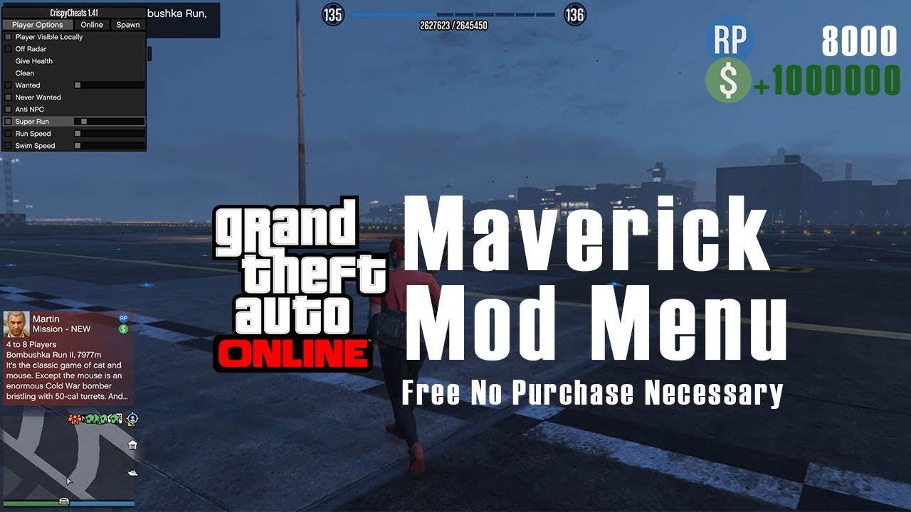 GTA V ONLINE 1.41 - W/ Stealth Money + RP - Maverick Mod Menu Free