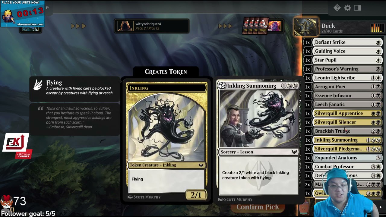 Learn how to draft Strixhaven (draft picks only) Silverquill Leonin Lightscribe