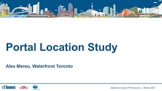 Waterfront East LRT Extension: Portal Location Wealth