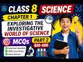 Class 8 Science Chapter 1 MCQs | Exploring Science | Part 2 (Q26–50)