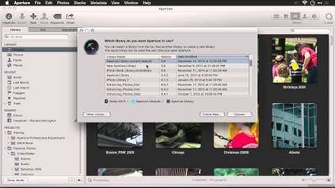 Confirm Which Library You are Moving from Aperture to Lightroom