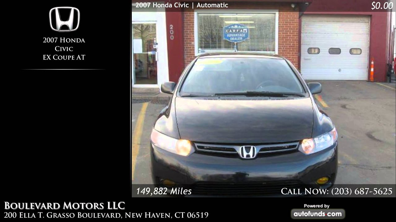 Used 2007 Honda Civic Boulevard Motors LLC, New Haven, CT SOLD YouTube
