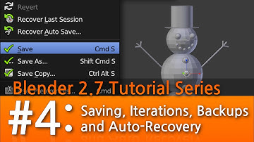 Blender 2.7 Tutorial #4 : Saving & Recovery #b3d