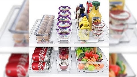 Fridge Bins and Freezer Bins Refrigerator Organizer Stackable Food Storage Containers