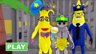 BANANA POLICE FAMILY PRISON RUN ESCAPE! (Obby) #roblox #games