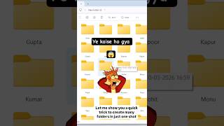 Itne saare folder vo bhi ek sath 😱 #excel #exceltips #youtubeshorts #shorts