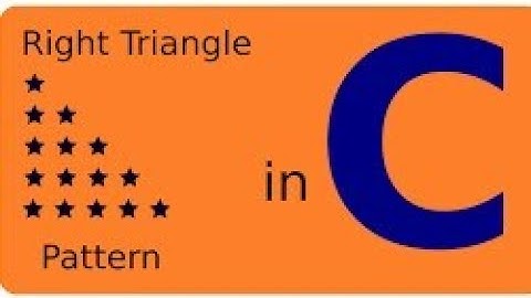 C program to print right angle triangle star pattern