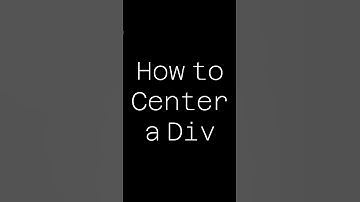 How To Center A Div With Position Absolute? | Html Css #html5 #htmlcss #css3 #shorts #html