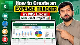 How to Create an Expense Tracker in MS Excel | Mini Excel Project #MSExcel #ExcelTutorial #fyp 
