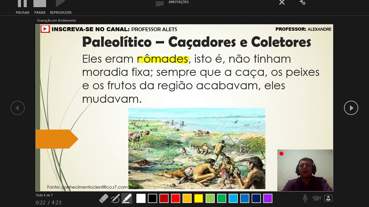 Paleolítico Pré-História Nômades Caçadores Coletores Domínio do Fogo ...