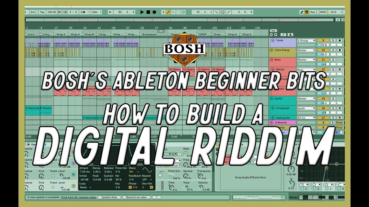 How to Build a Digital Riddim: Bosh's Ableton Beginner Bits