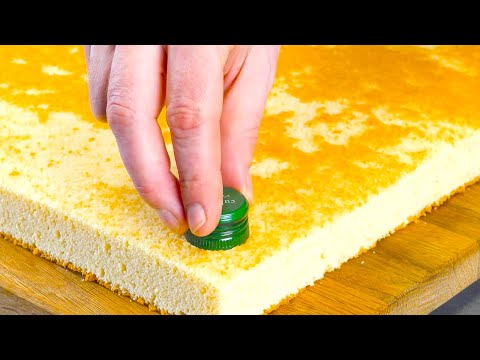 Втыкаю в Бисквит Крышку от Бутылки - Результат Бомбический!